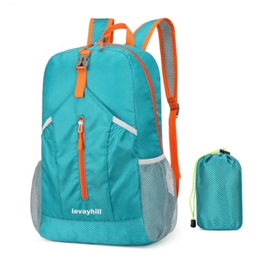 Water Bag Collapsible - 25L Foldable Hiking Backpack, Small Packable