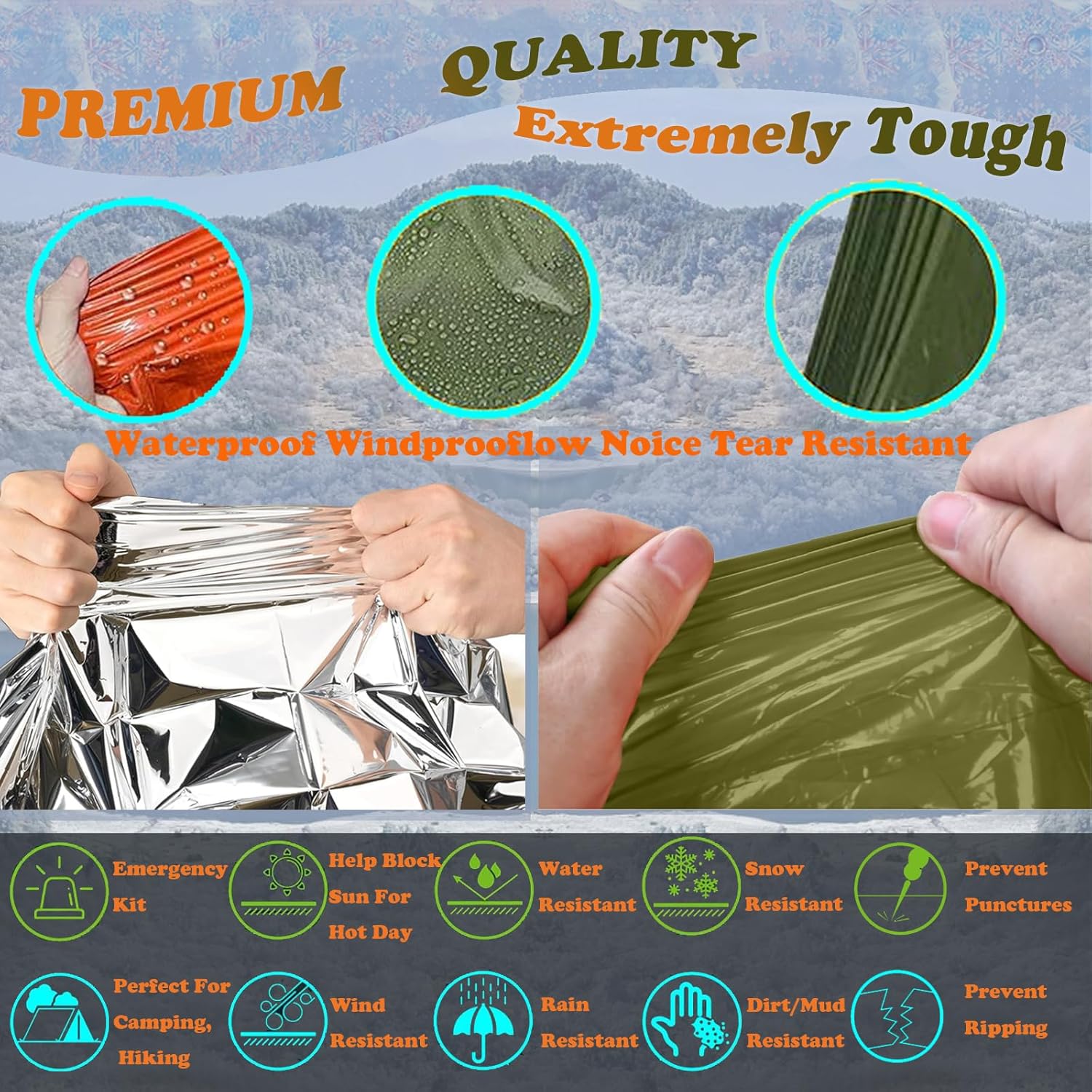 Camping Raincoat Waterproof Su - Survival Blanket Reflective recensione e prezzo