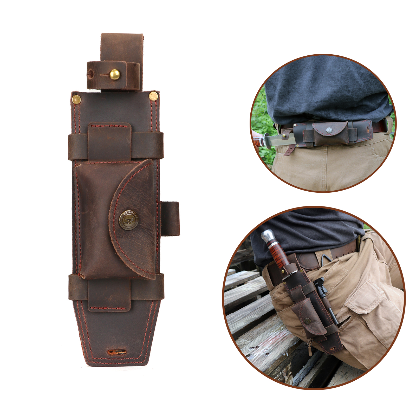 Tourbon Camping Leather thKnif - Bushcraft Knife Fixed recensione e prezzo
