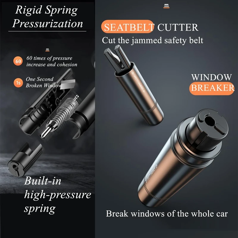 New 2 In 1 Car Safety Hammer E - Rescue Rope Throw recensione e prezzo