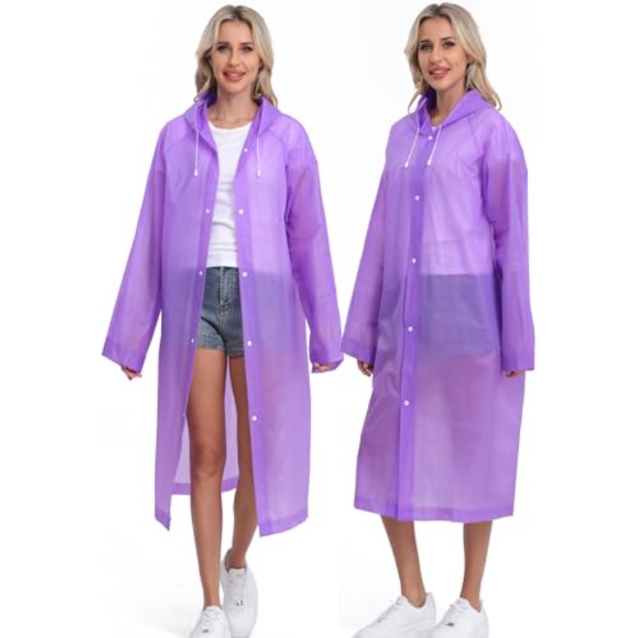 2-Pack Reusable Rain Ponchos f - Emergency Poncho Rain recensione e prezzo