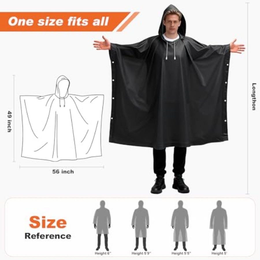 8 Pack Hooded Rain Ponchos for - Emergency Poncho Rain recensione e prezzo