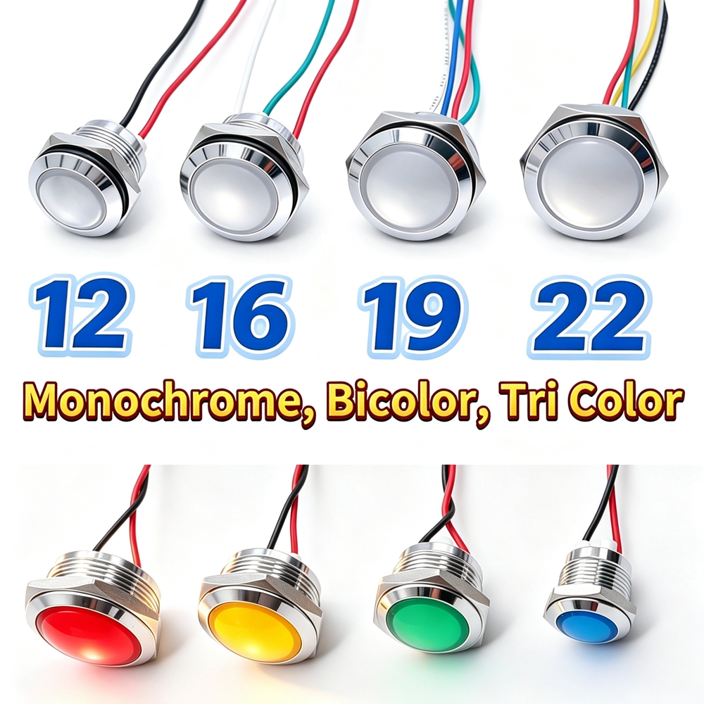 12mm 16mm 19mm 22mm Metal LED  - Signal Panel Orange recensione e prezzo