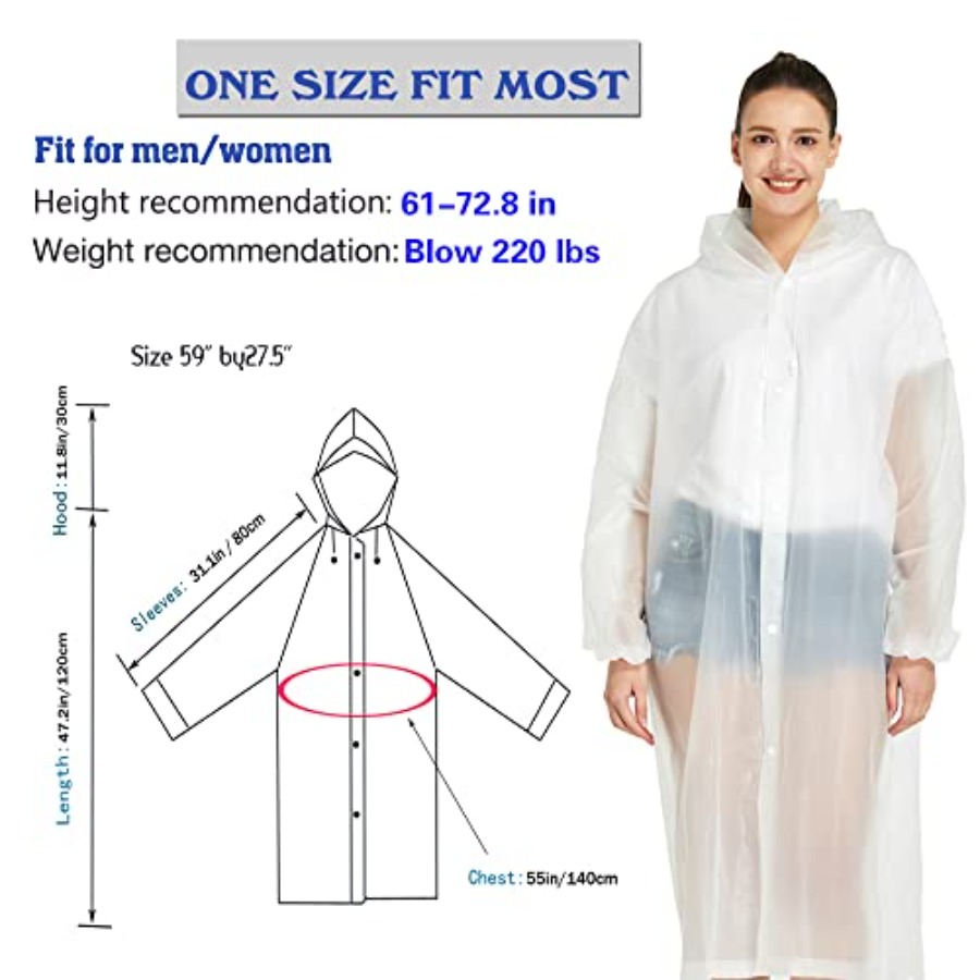 2 Pack Waterproof Rain Ponchos - Emergency Poncho Rain recensione e prezzo