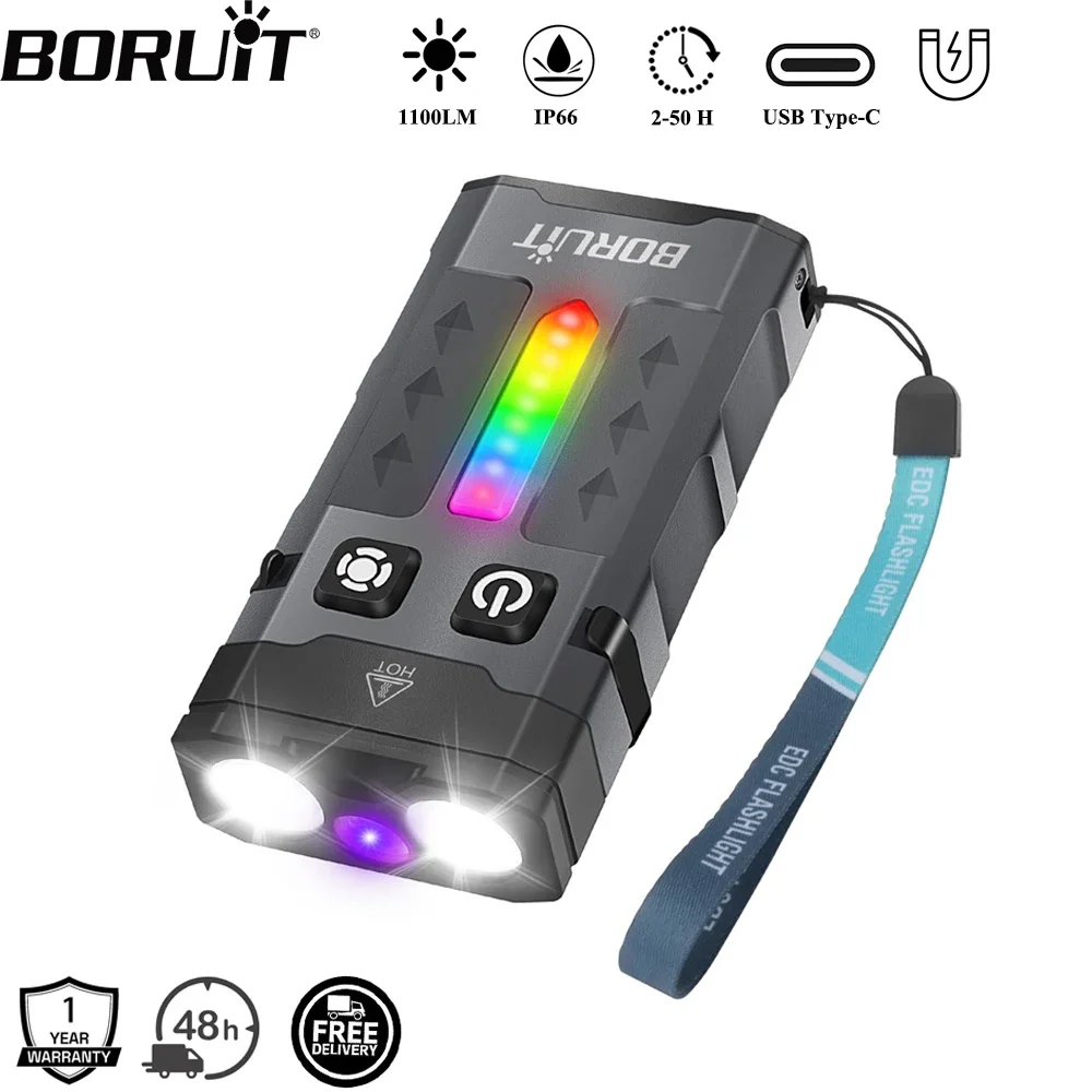 BORUiT EV20 1100LM EDC UV Keyc - Fishing Kit Compact recensione e prezzo