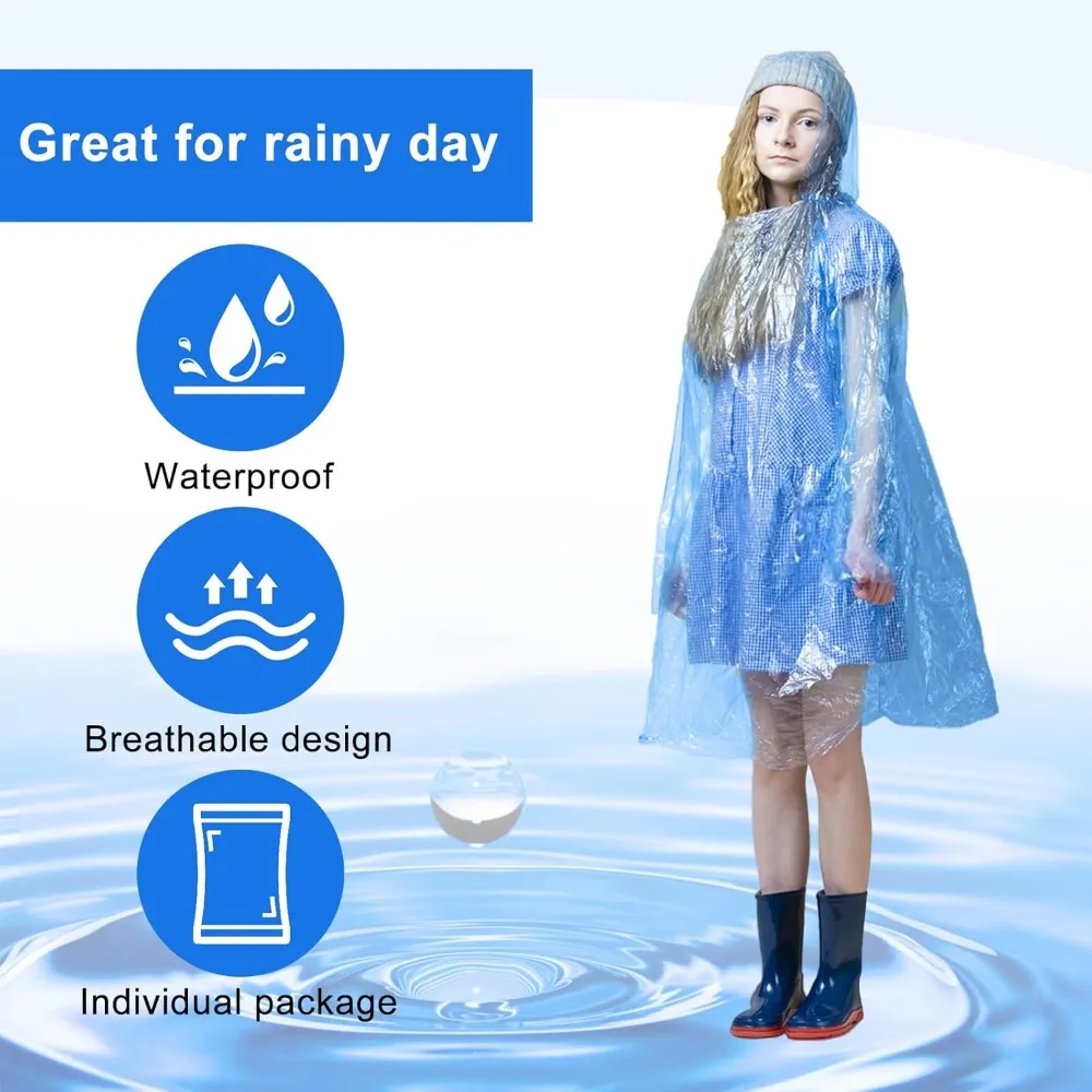 twoworld 30 Pcs Disposable Rai - Emergency Poncho Rain recensione e prezzo