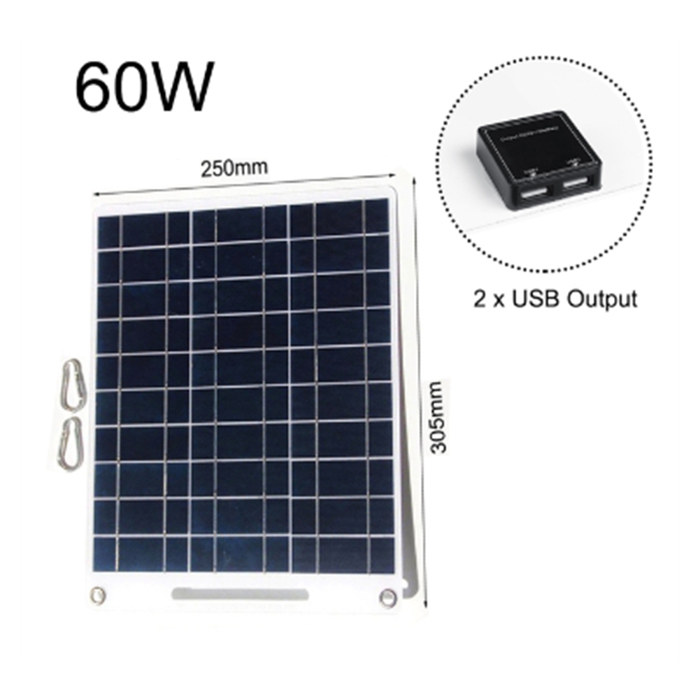 New 60W Solar Panel Portable 5 - Solar Emergency Charger recensione e prezzo