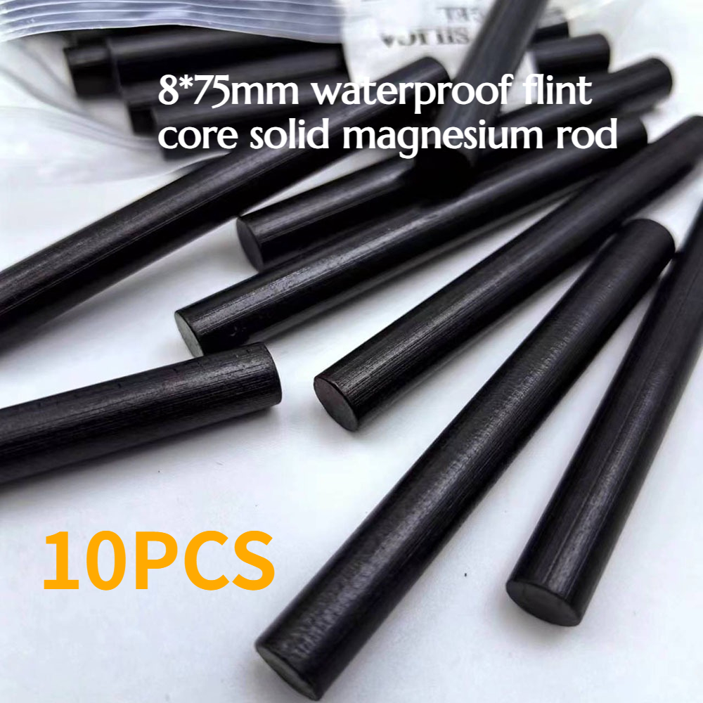 10PCS 8*75mm Waterproof Flint  - Magnesium Fire Starter recensione e prezzo