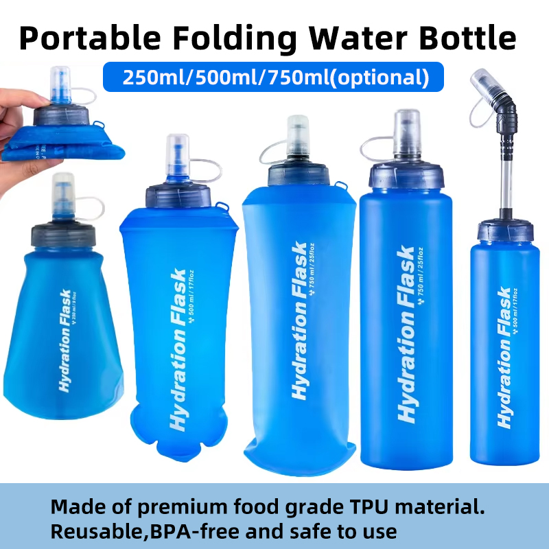 250ml 500ml 750ml Portable Fol - Water Bag Collapsible recensione e prezzo