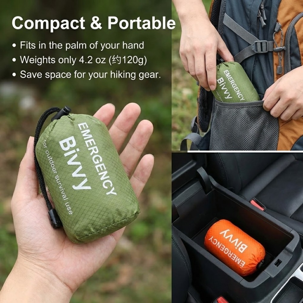 3Pcs Emergency Sleeping Bag Ki - Bivy Bag Emergency recensione e prezzo