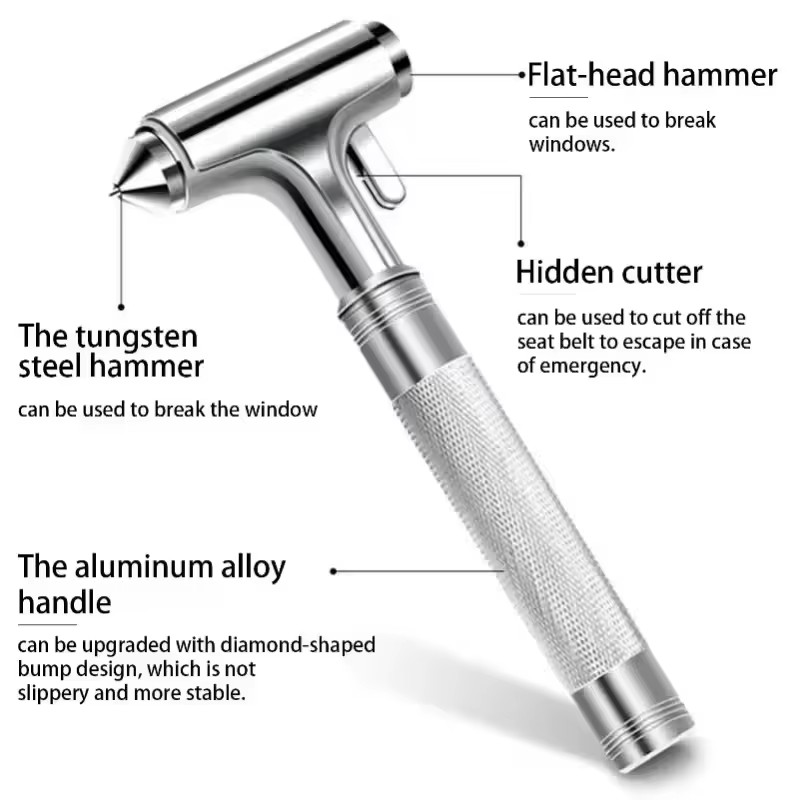 Car Safety Hammer Car Window B - Rescue Rope Throw recensione e prezzo
