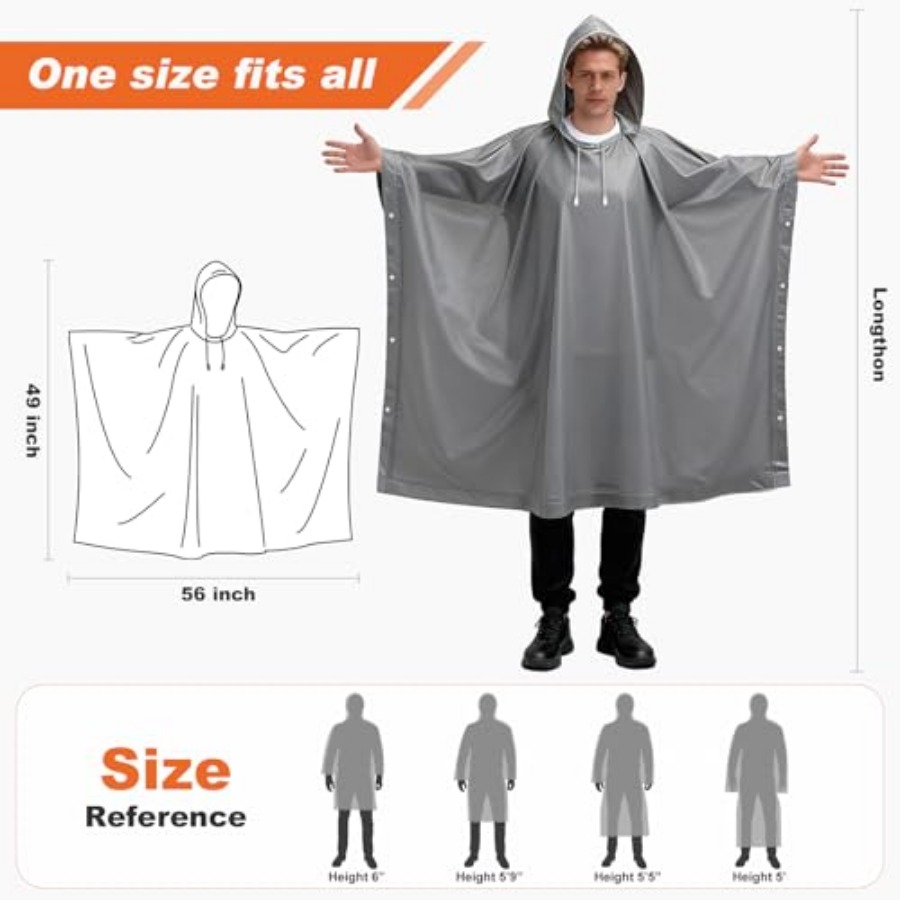 8 Pack Hooded Rain Ponchos for - Emergency Poncho Rain recensione e prezzo