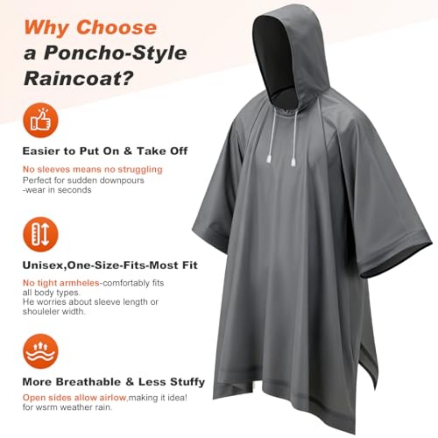 8 Pack Hooded Rain Ponchos for - Emergency Poncho Rain recensione e prezzo