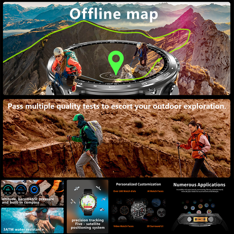 HD300 Pro Men Smart Watch AMOL - Compass Lensatic recensione e prezzo