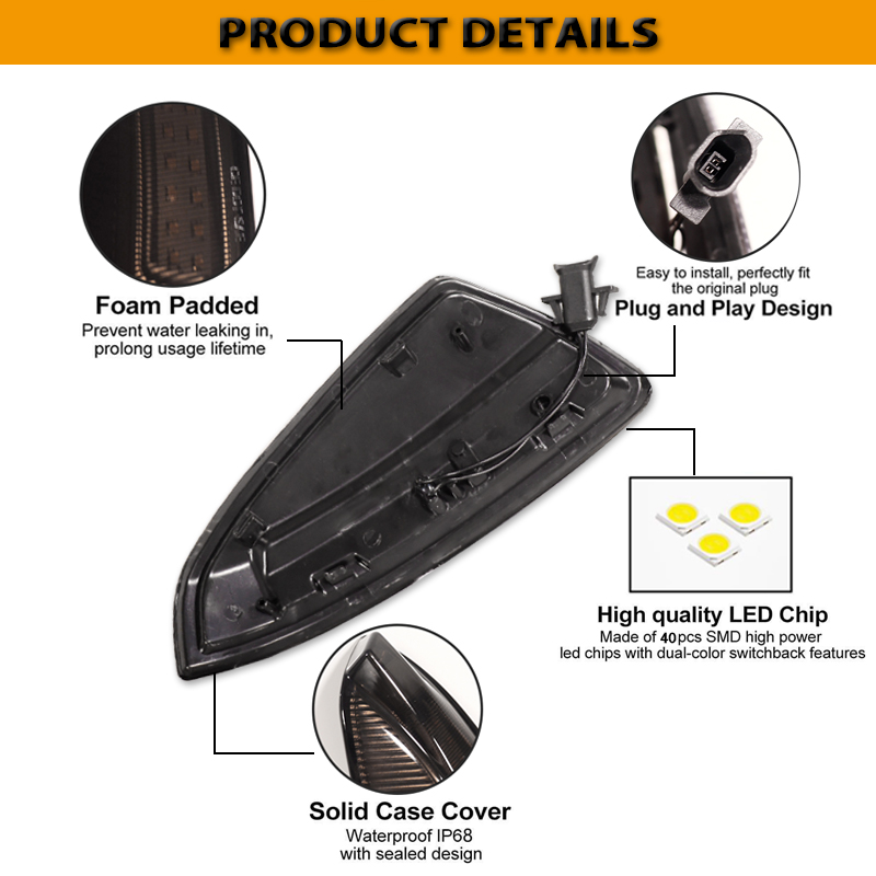 LED Dynamic Turn Signal Light  - Signal Panel Orange recensione e prezzo