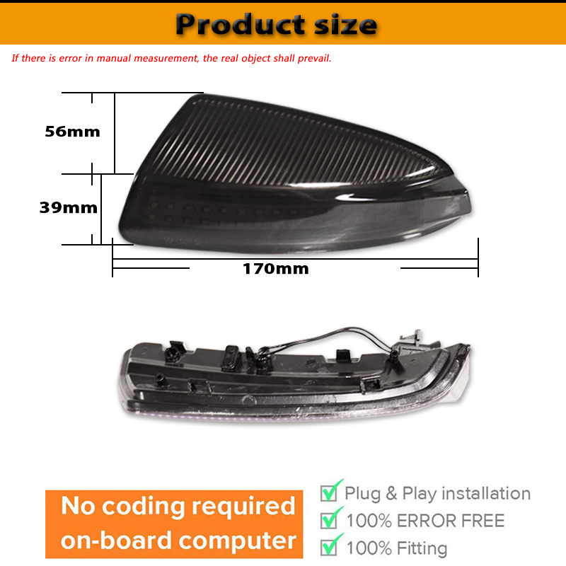 LED Dynamic Turn Signal Light  - Signal Panel Orange recensione e prezzo
