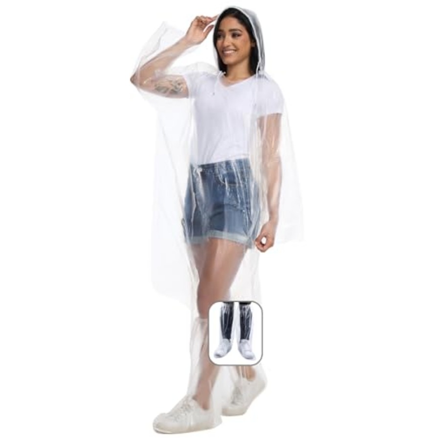 Disposable Rain Ponchos for Ad - Emergency Poncho Rain recensione e prezzo