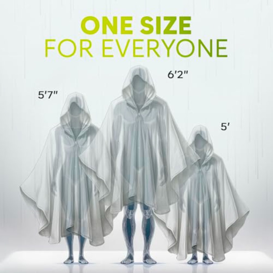 Disposable Rain Ponchos for Ad - Emergency Poncho Rain recensione e prezzo