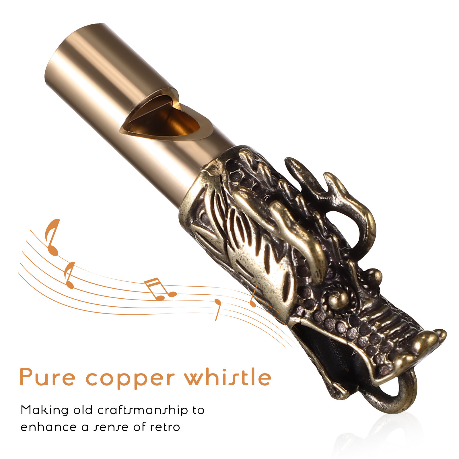 3Pcs Dragon Head Brass Whistle - Emergency Whistle Loud recensione e prezzo