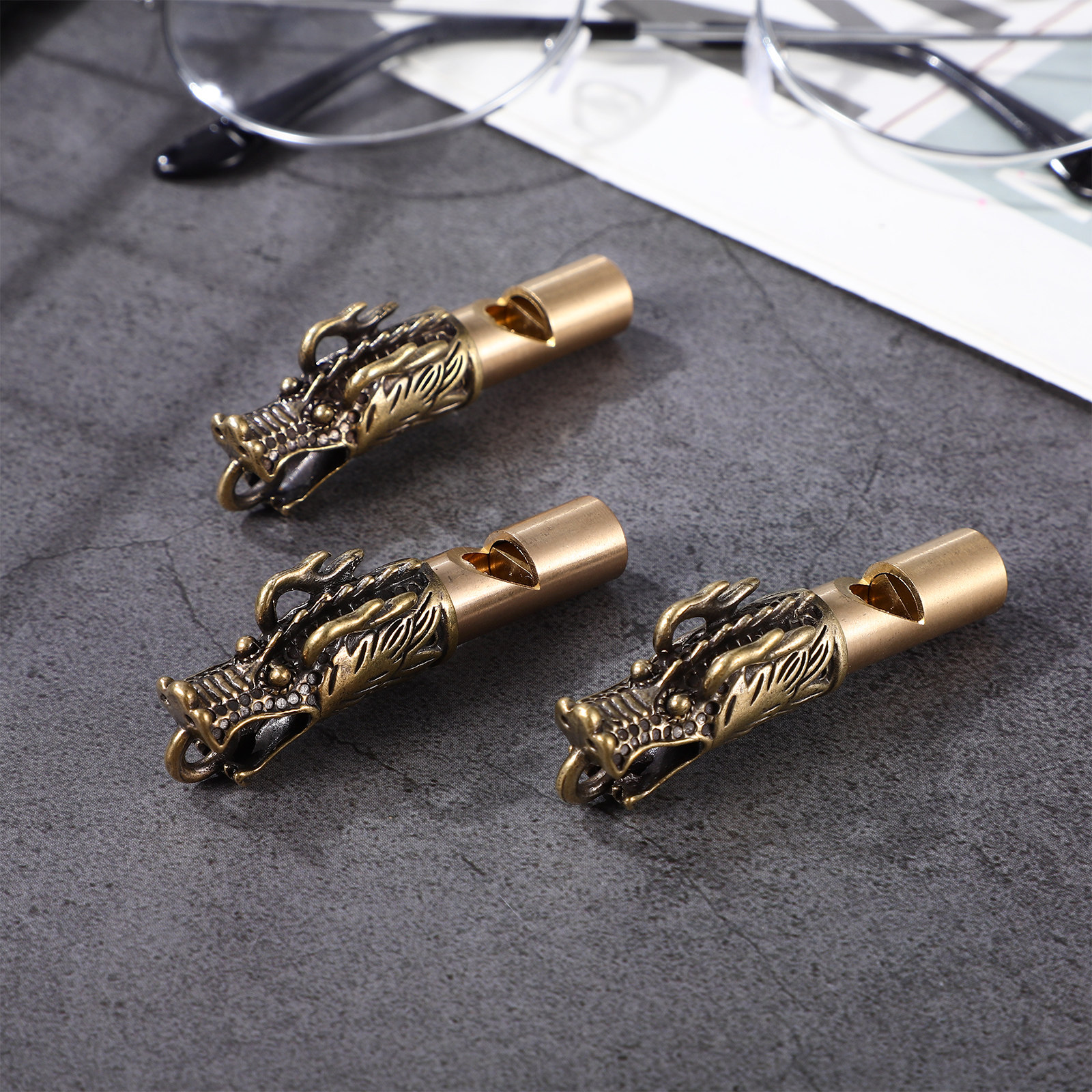 3Pcs Dragon Head Brass Whistle - Emergency Whistle Loud recensione e prezzo