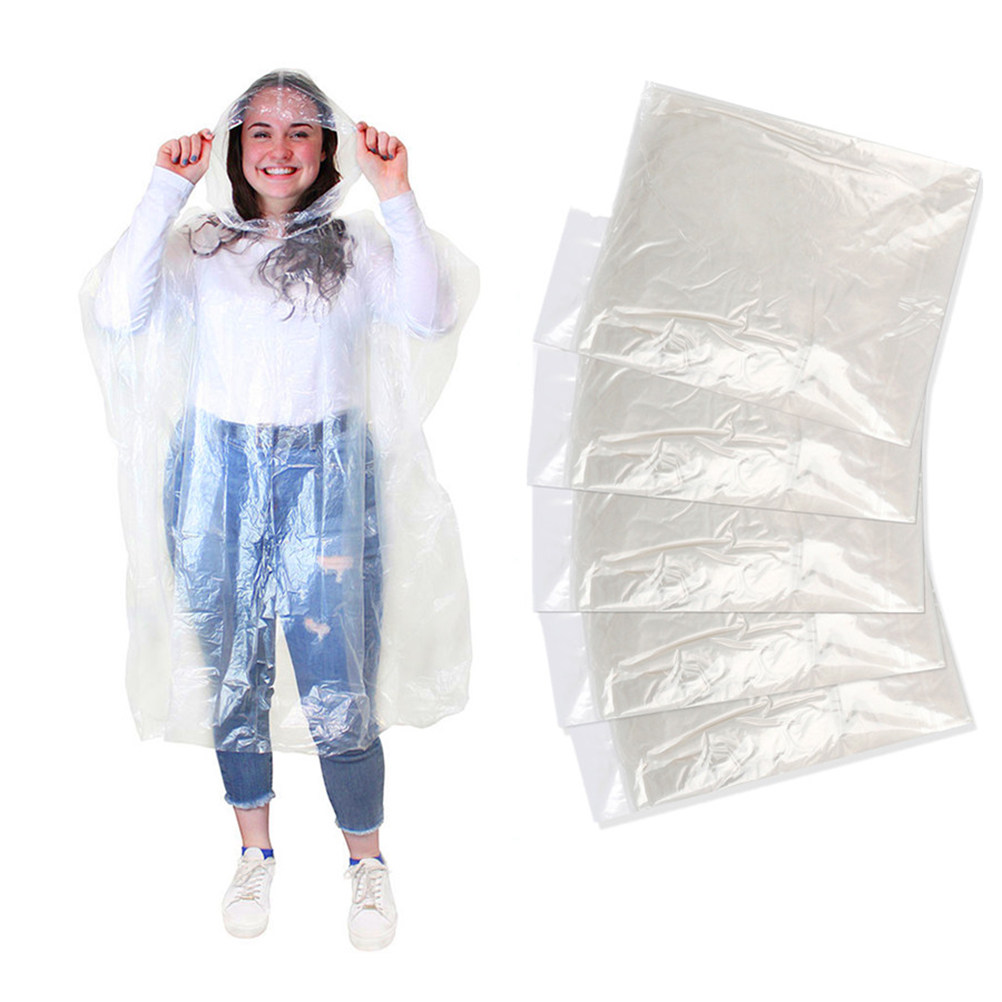 10Pcs Adult Disposable Raincoa - Emergency Poncho Rain recensione e prezzo