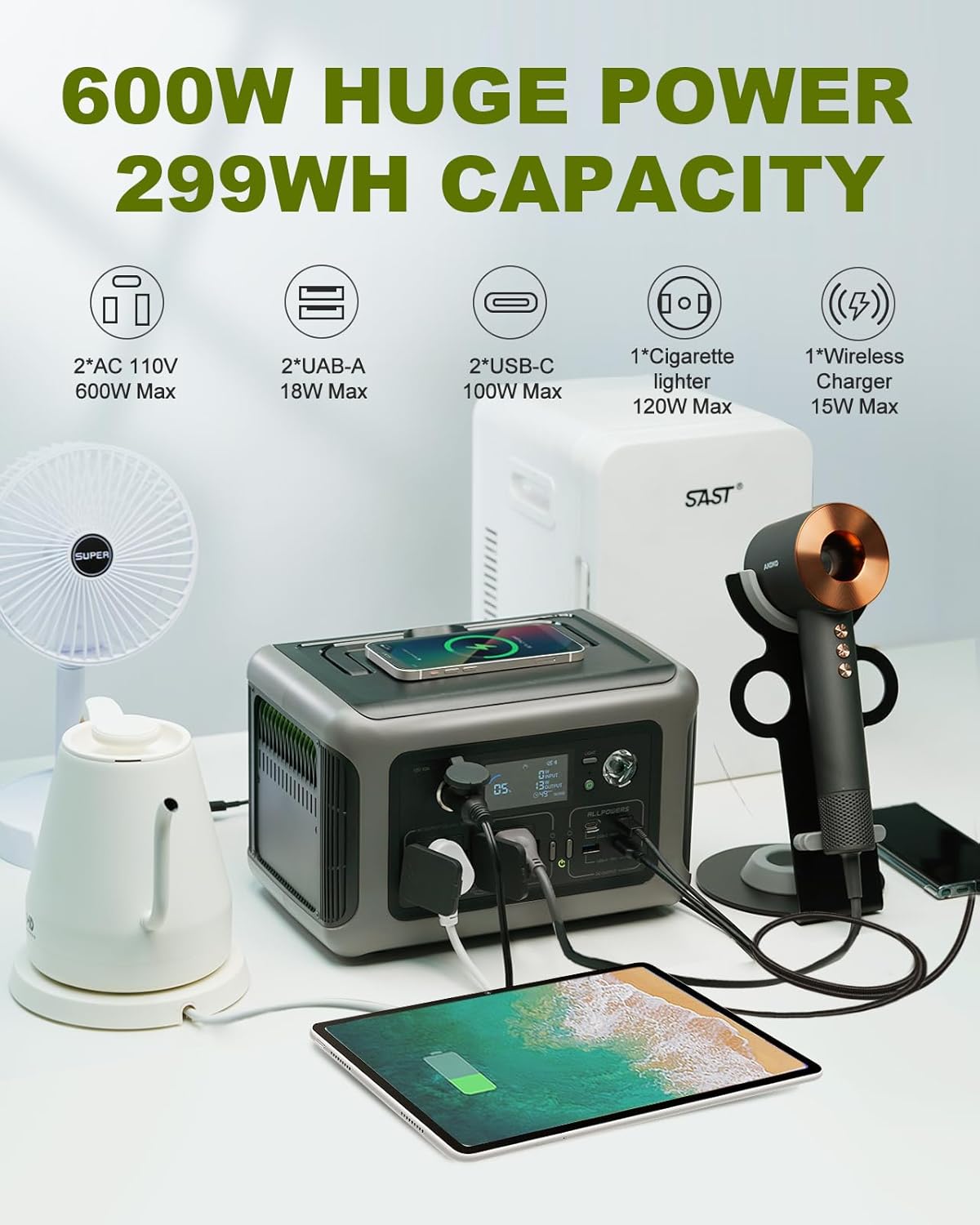 ALLPOWERS R600 299Wh 600W LiFe - Solar Emergency Charger recensione e prezzo