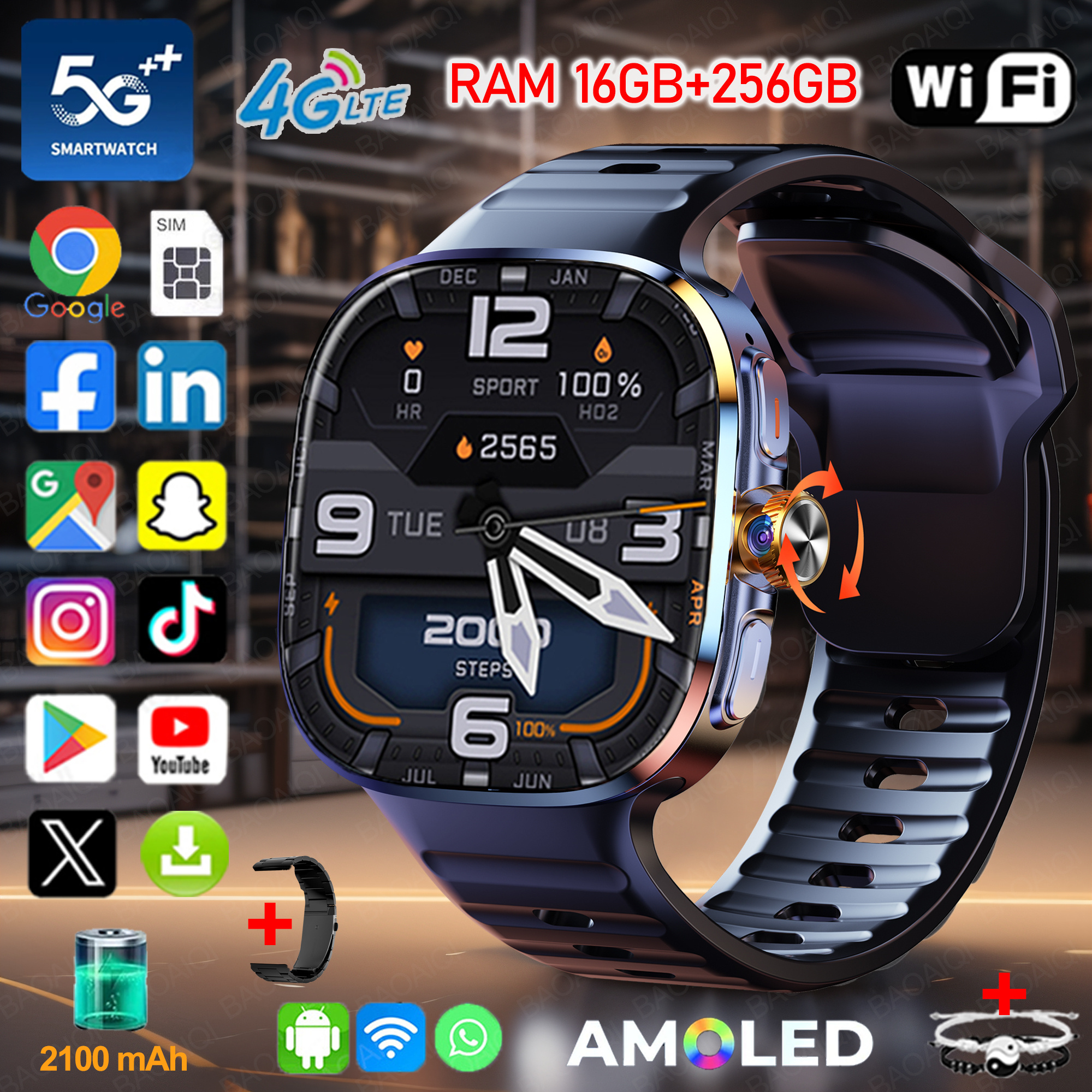 New Large Screen Smartwatch 4G - Compass Lensatic recensione e prezzo