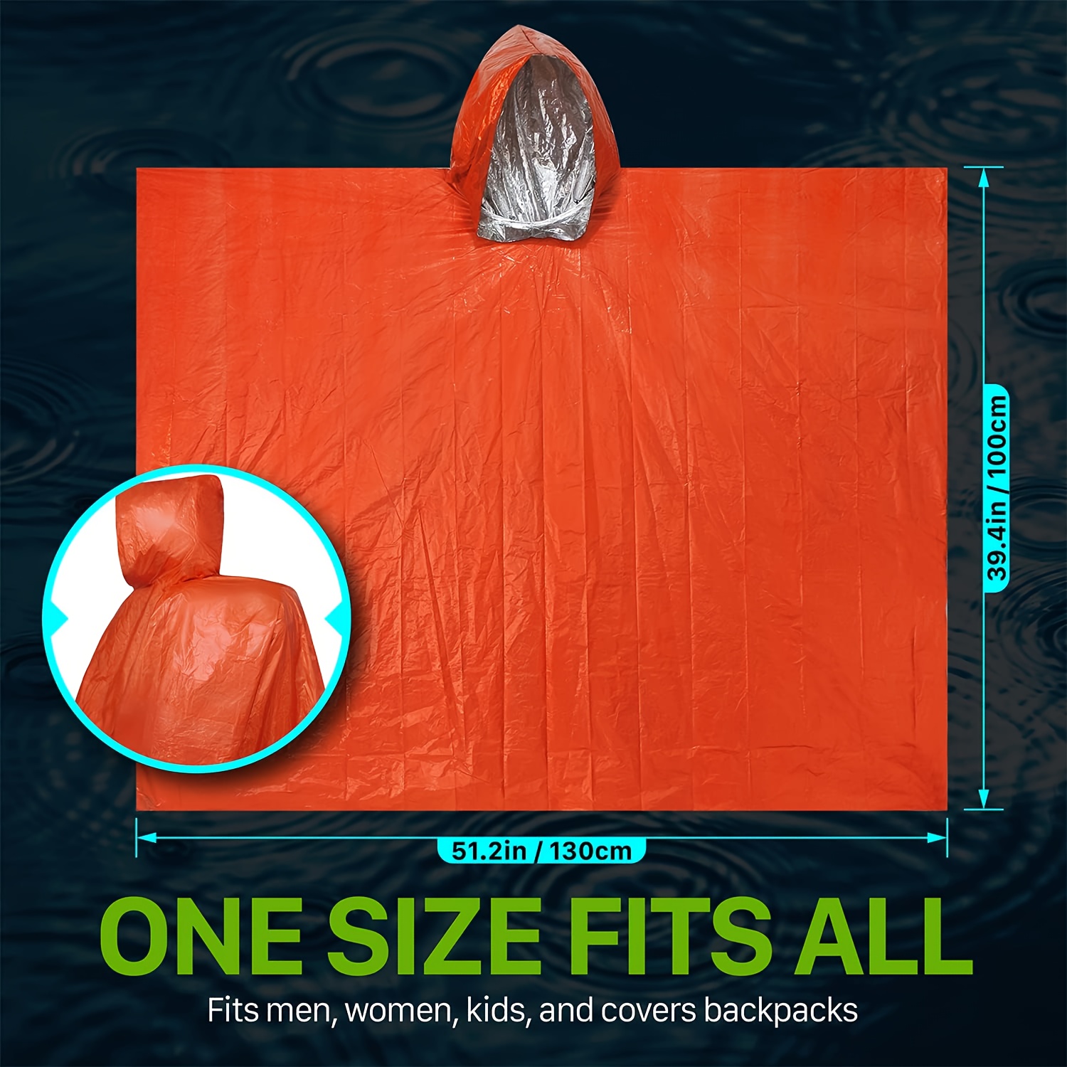 Emergency Survival Rain Poncho - Survival Blanket Reflective recensione e prezzo