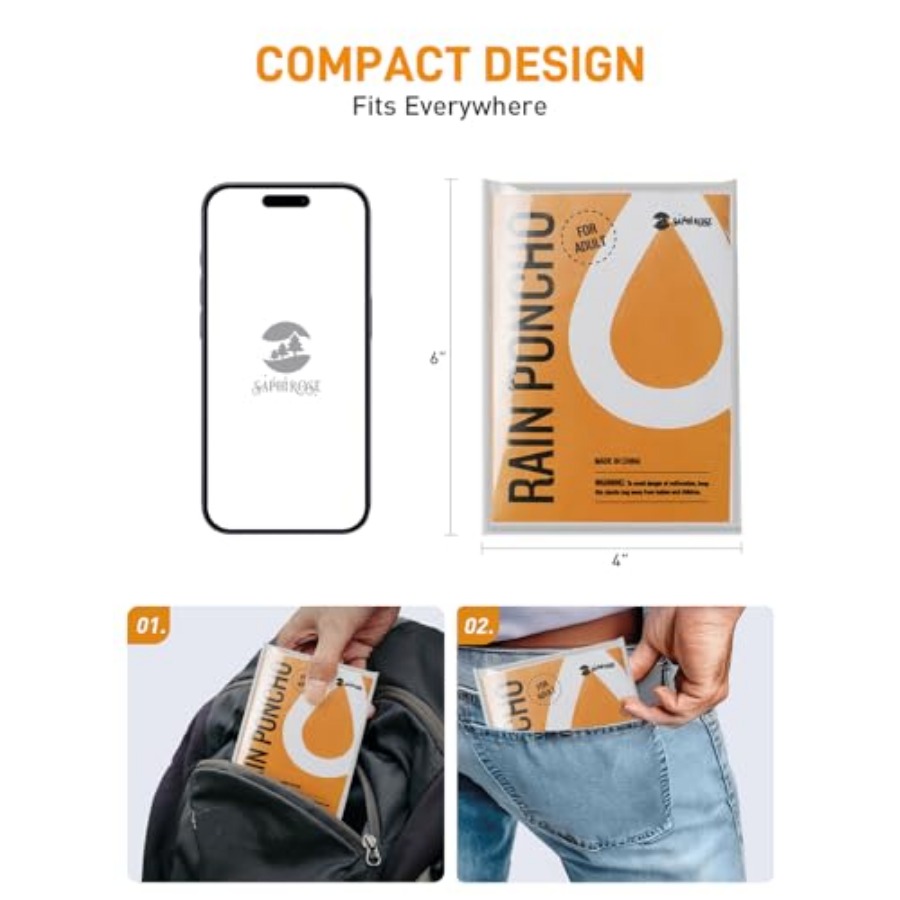 Disposable Rain Ponchos Emerge - Emergency Poncho Rain recensione e prezzo