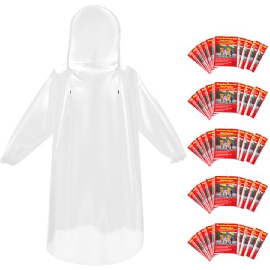 and and Disposable Rain Poncho - Emergency Poncho Rain recensione e prezzo