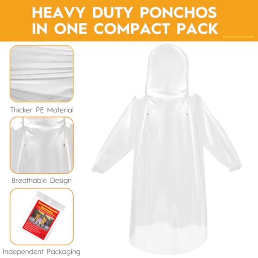 and and Disposable Rain Poncho - Emergency Poncho Rain recensione e prezzo