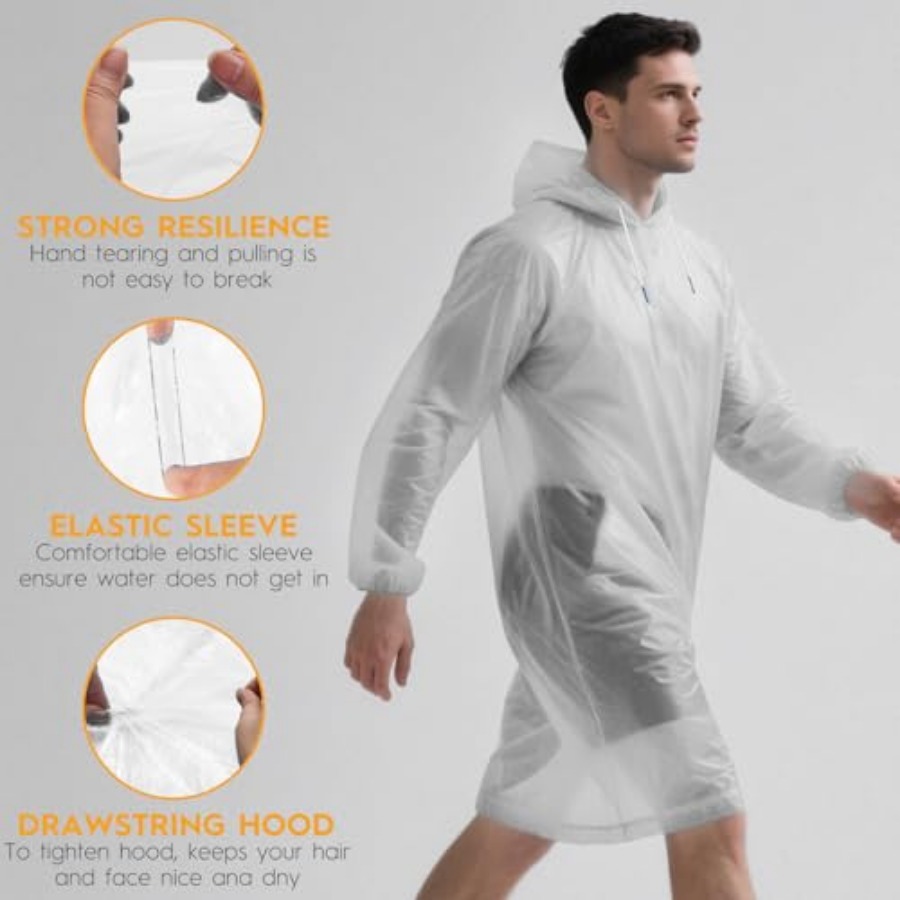 and and Disposable Rain Poncho - Emergency Poncho Rain recensione e prezzo